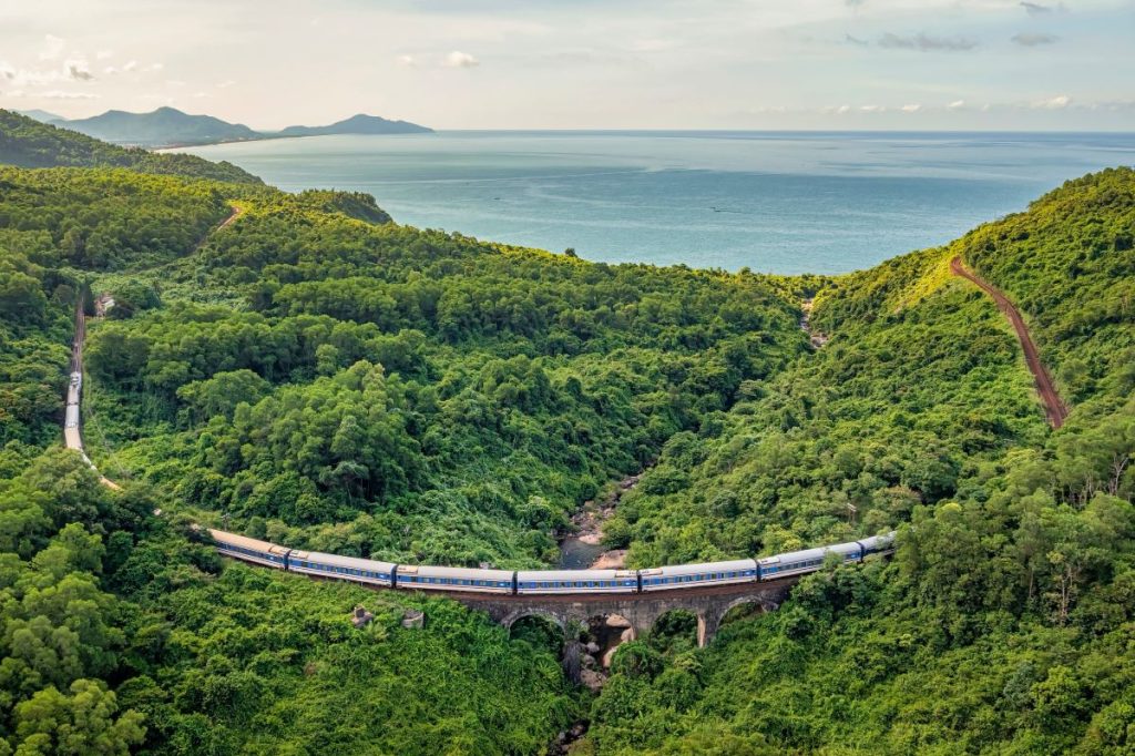 Train in Vietnam’s countryside.