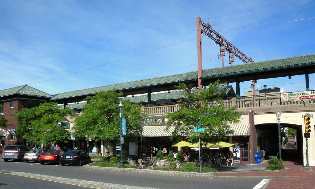 Street level view of South Orange Station