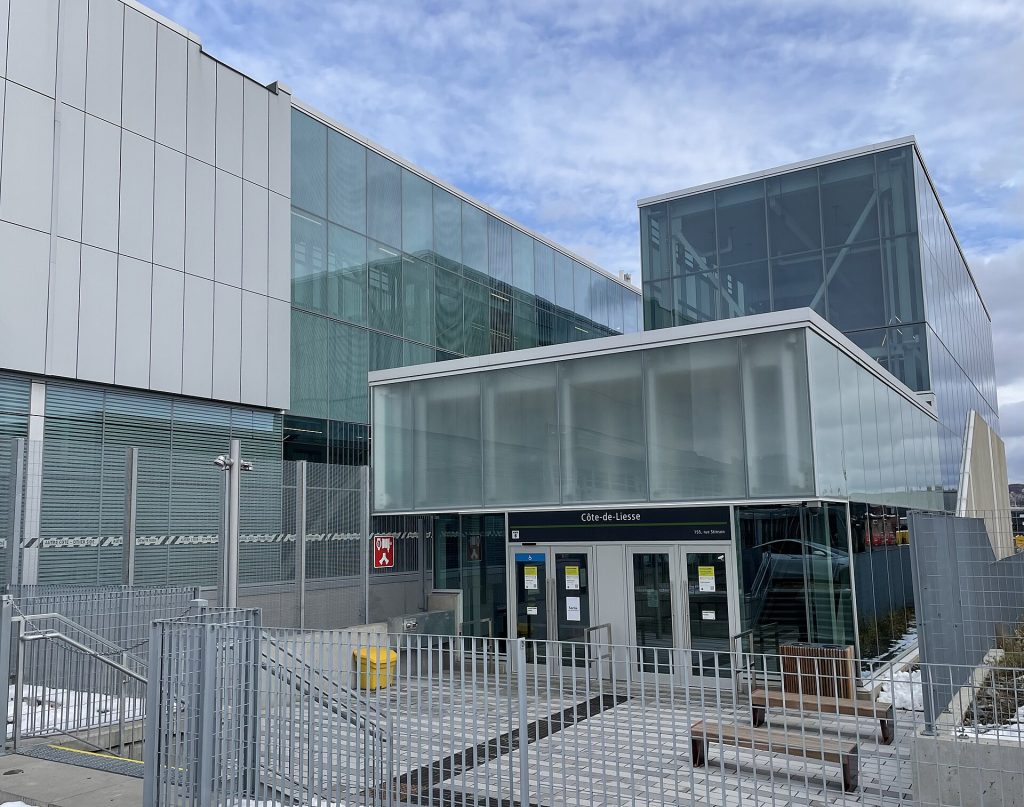 Street view of Côte-de-Liesse REM station