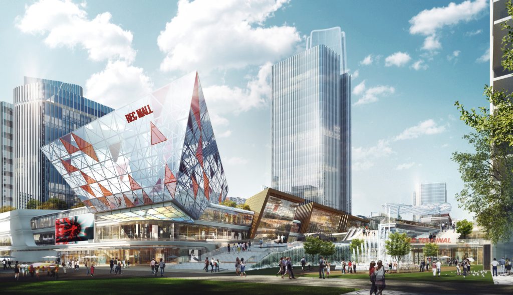Rendering of Shenzhen Metro Depot TOD.