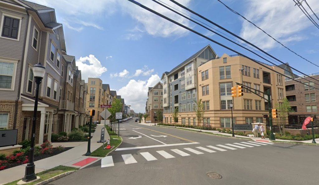 Large development with apartments and townhomes