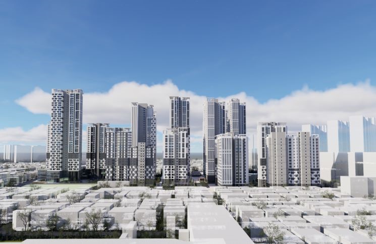 Rendering of the development in Jungnang-gu. Courtesy of Seoul Metropolitan Government