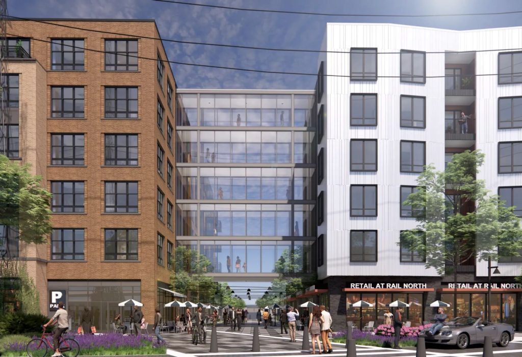 Rendering of Red Bank Station redevelopment.