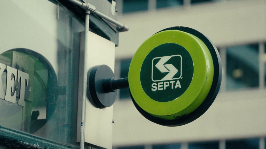 Septa sign at a station in Philadelphia