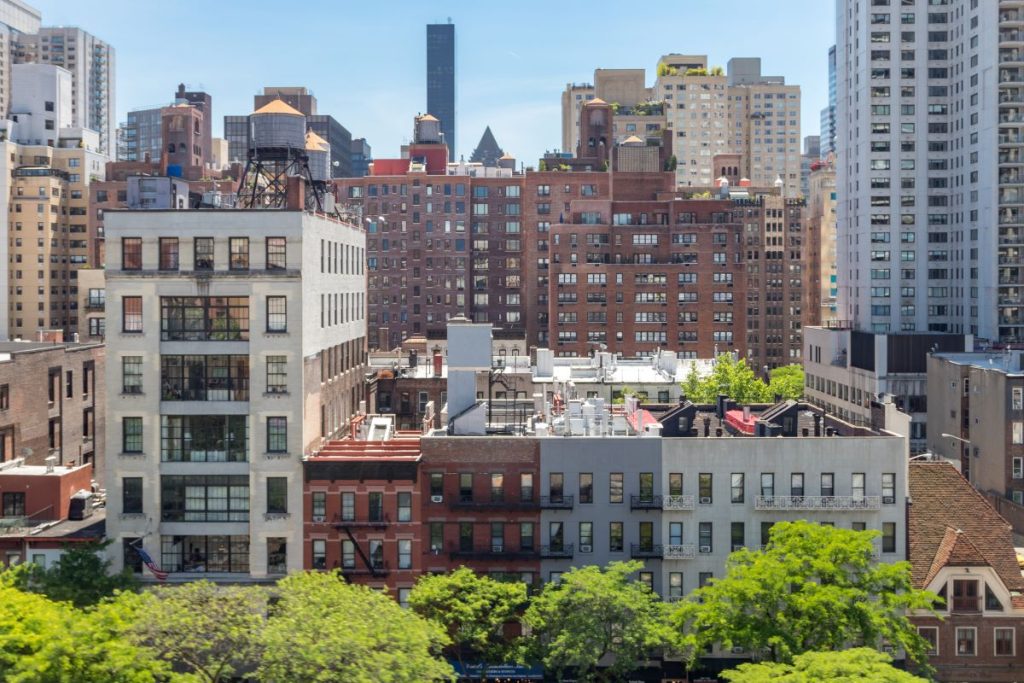 Apartment buildings in Manhattan