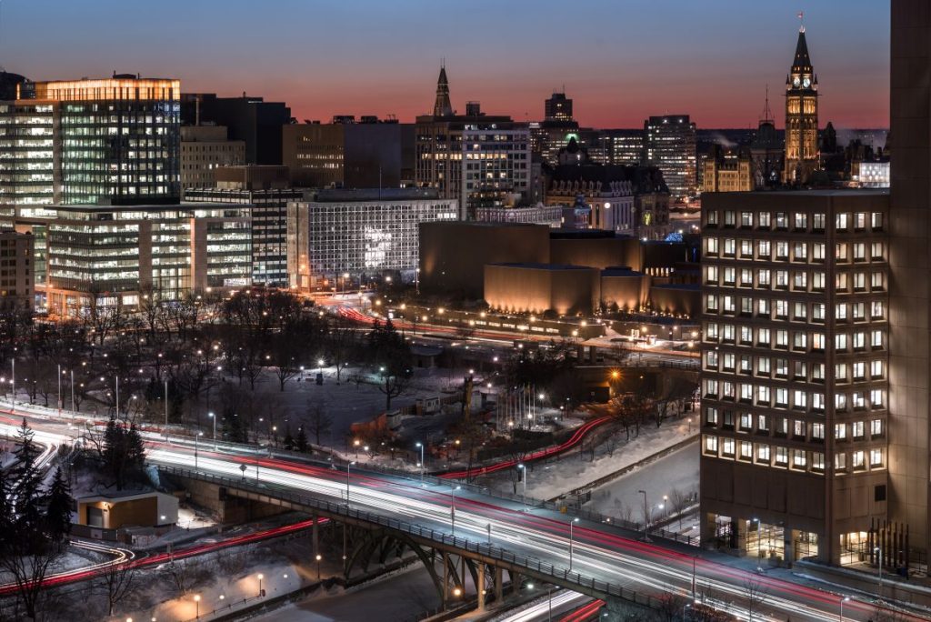 Ottawa skyline at night