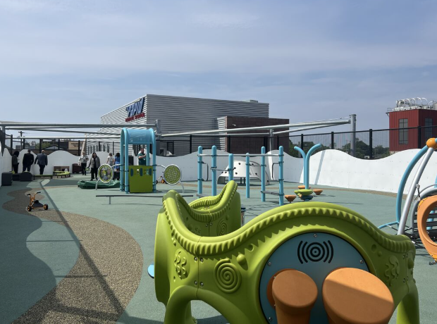 Playground in front of Grand Rapids Central Station.
