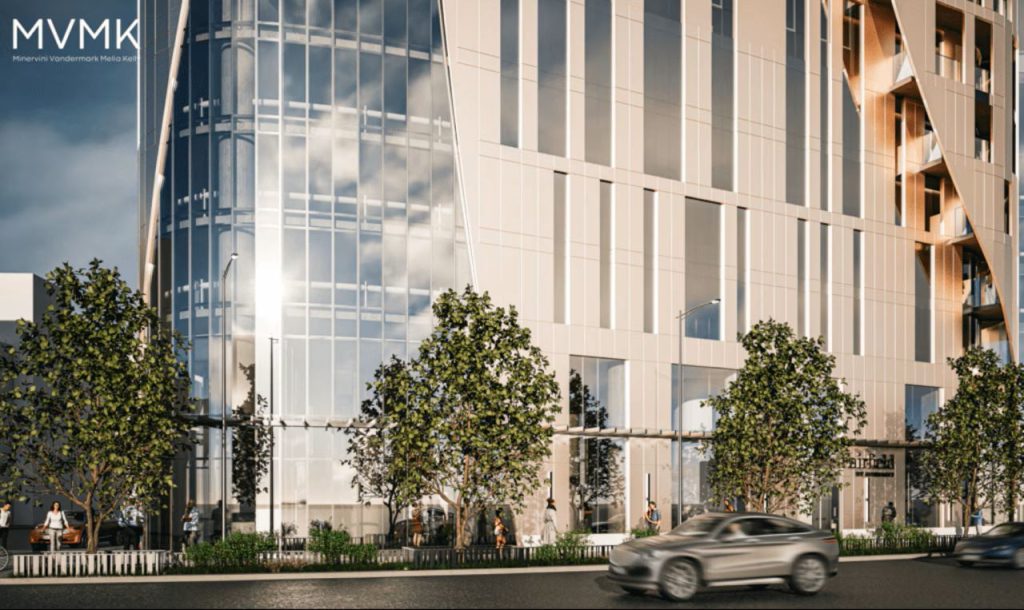 Rendering of Imperial Tower from the street perspective