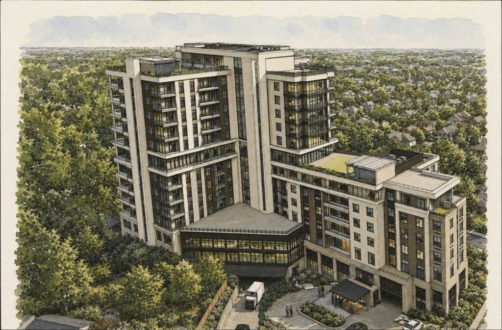 Rendering of 501 Easton Avenue in New Brunswick, NJ.