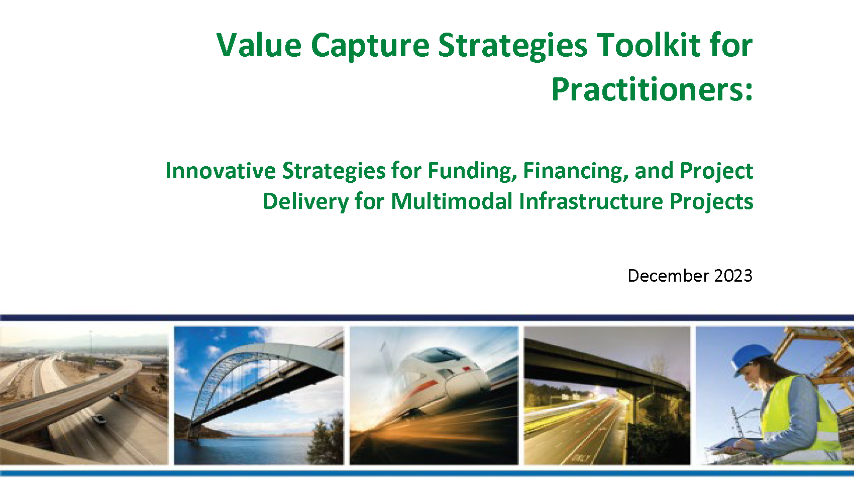 Cover of the Value Capture Strategies Toolkit for Practitioners
