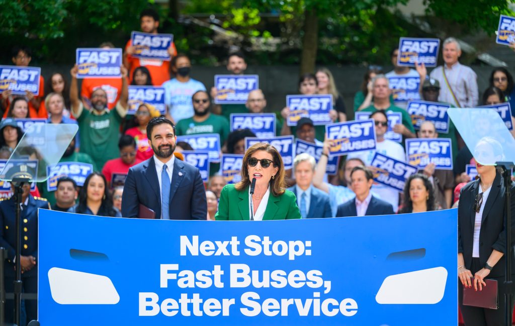 Governor Kathy Hochul and Mayor Zohran Mamdani announcing the plan. 