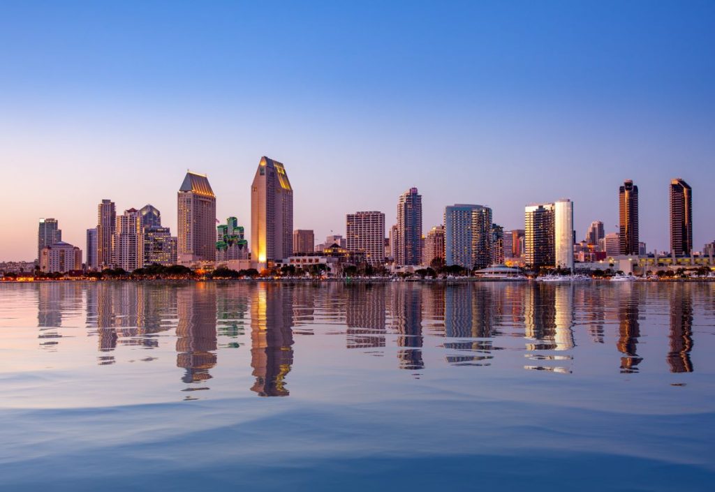 San Diego skyline.
