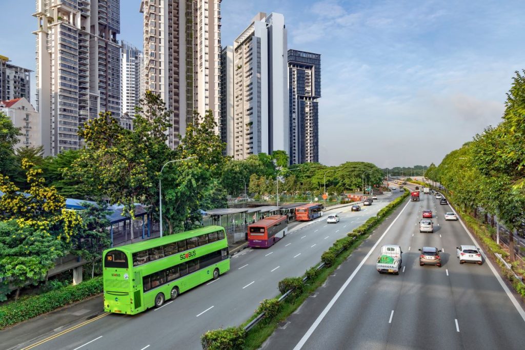 SBS Transit bus in Singapore.