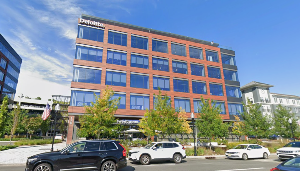 M Station West in Morristown, NJ. The top floor has Deloitte offices while the bottom floor has a grocery store
