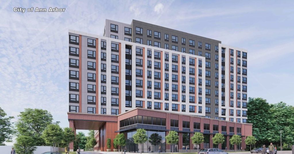 Rendering of the proposed development.