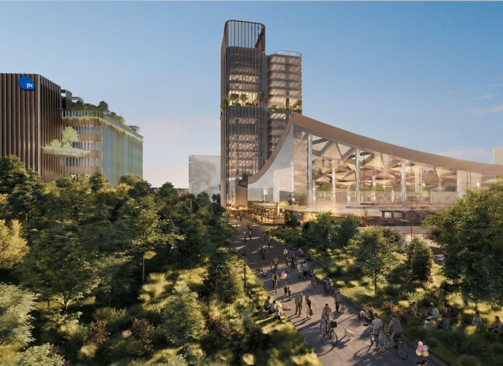 Rendering of the Woodlands Gateway District. Courtesy of JTC Corporation