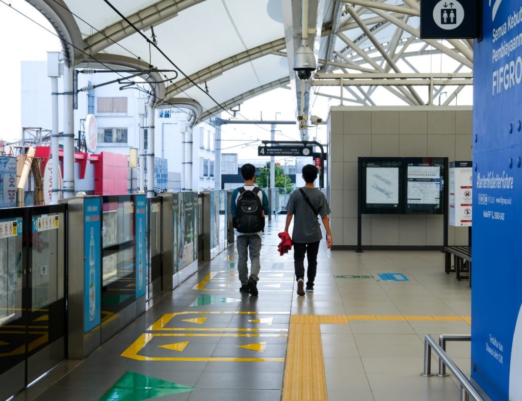 Manggarai Station in Jakarta. 