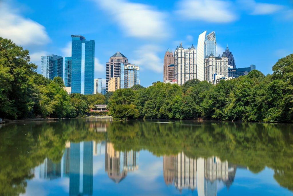 Skyline of midtown Atlanta, Georgia.