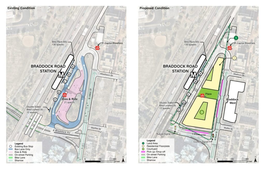 Braddock Road Metro station proposal map.
