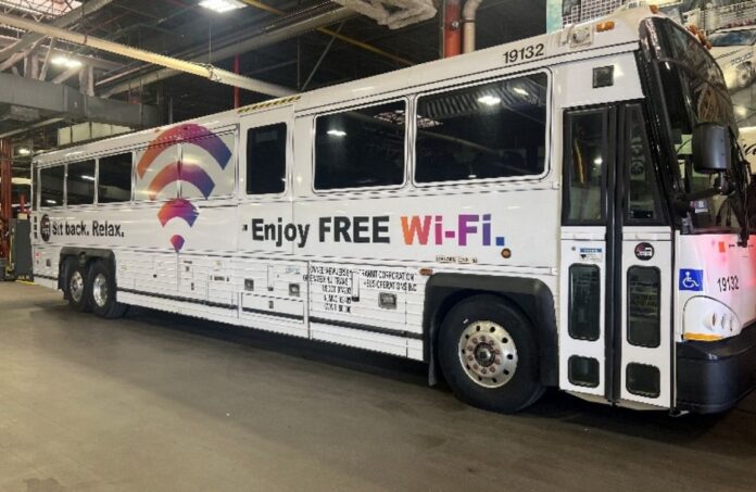 NJ Transit Free Wifi Bus