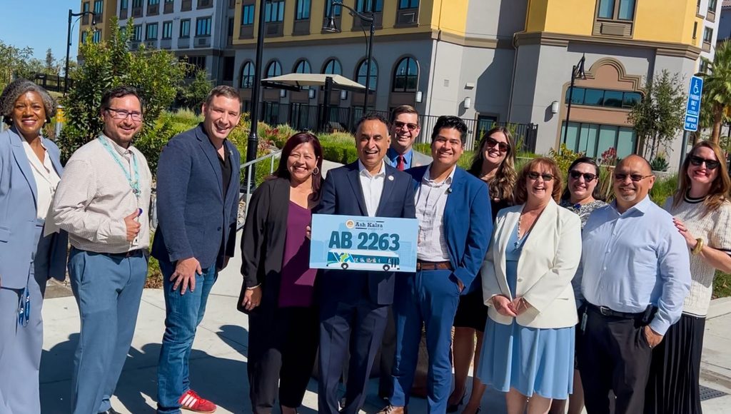 Asm. Ash Kalra and other state officials celebrating the signing of AB 2263