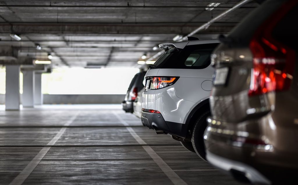 Cars in a parking garage