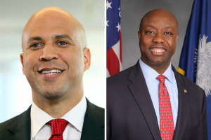 Senators Cory Booker (D-NJ) and Tim Scott (R-SC),
co-sponsors of the Opportunity Zone legislation.