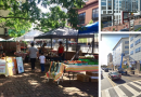 New Brunswick Weekly Farmers Market (left); The Crossings at Brick Church Station in East Orange (top-right); Super Foodtown in Bloomfield (bottom-right)